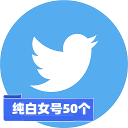 Twitter纯白女账号50个一组推特小号批发