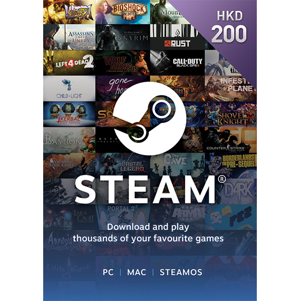 Steam預付卡200HKD-Steam點卡批發-賬號網